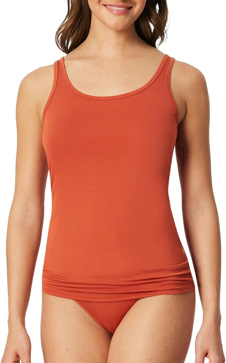Schiesser Damen Unterhemd Top Trägertop 2er Pack Doppelpack - 162896 4 X Mehrfarbig (919) 36, 4 X Me