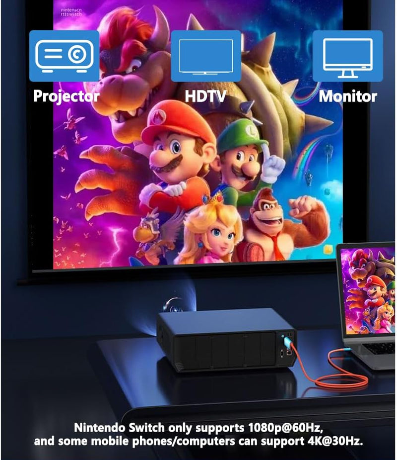 Switch Dock for Nintendo Switch OLED, 2 in 1 Switch TV Adapter with 4K HDMI Cable, Type C 100W Charg