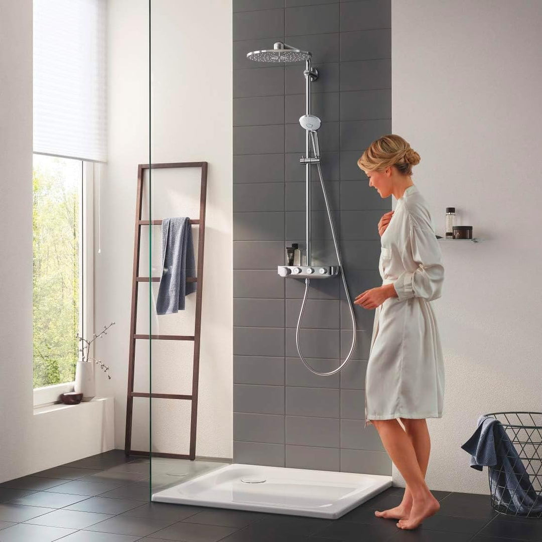 GROHE Euporia Smartcontrol 310 Cube Duo - Duschsystem mit Thermostatbatterie (wassersparend, 3 Strah