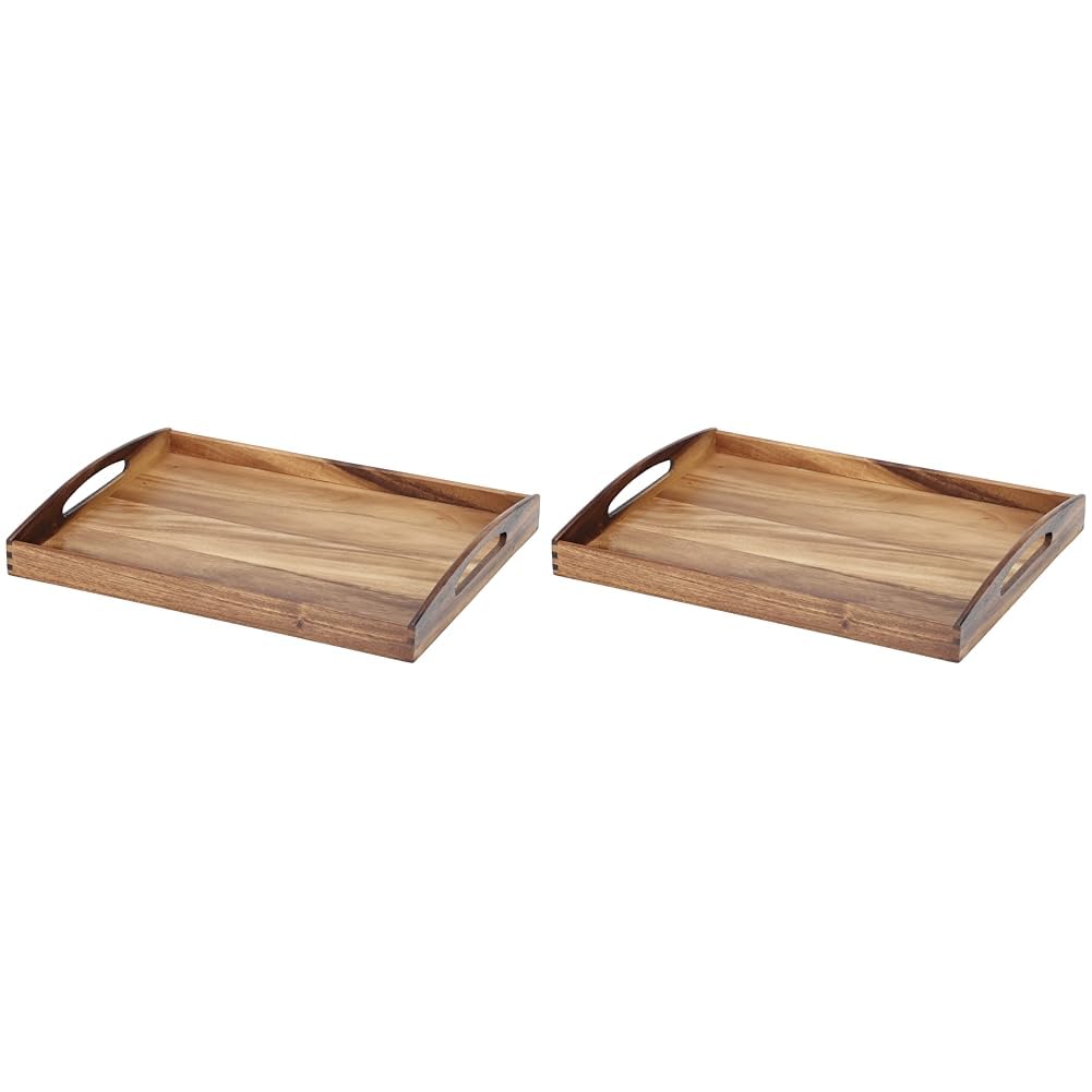 Zassenhaus Serviertablett Holz | rechteckig | mit Tragegriffen | 53×41×7cm | Teetablett | aus nachha