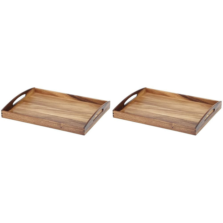 Zassenhaus Serviertablett Holz | rechteckig | mit Tragegriffen | 53×41×7cm | Teetablett | aus nachha
