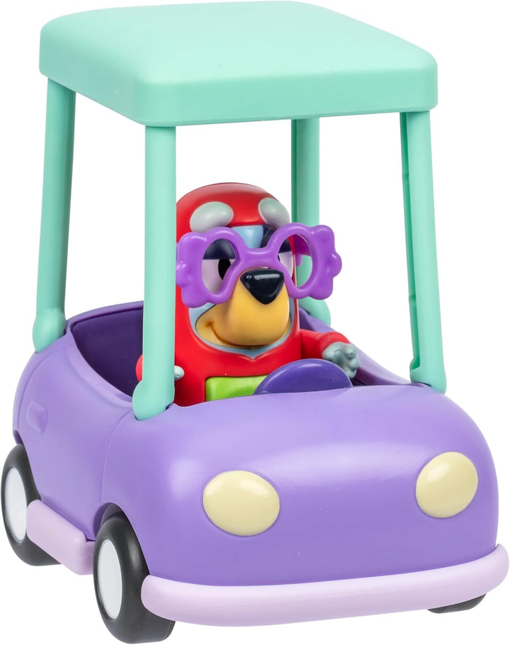 BlueY Auf geht die Fahrt Freunden in diesem tollen kleinen Fahrzeug: Fahre mit Janet im Oma-Auto, ei
