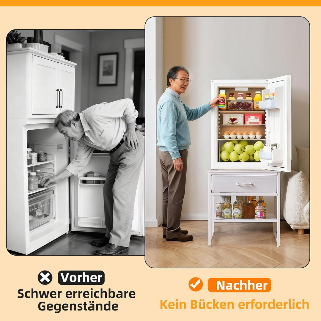 Grosser Beistelltisch für Wohnzimmer, Kleiner Tischständer 50x50x56cm, Kühlschrankständer Druckertis