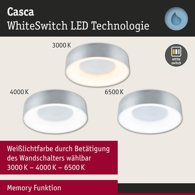 Paulmann 71094 Casca LED-Deckenleuchte LED 16W Aluminium (matt)