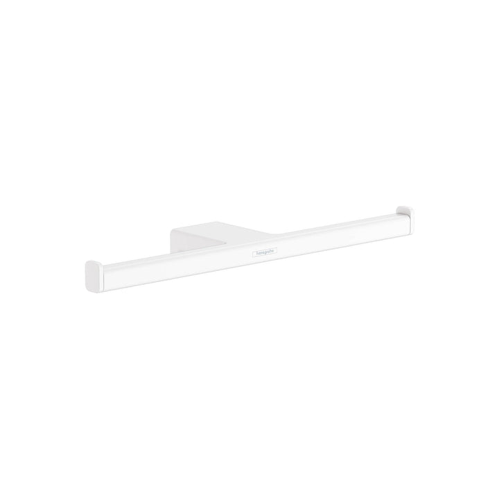 hansgrohe Doppel-Toilettenpapierhalter AddStoris, Doppelpapierrollenhalter Mattweiss, 2 Rollen 2 Rol