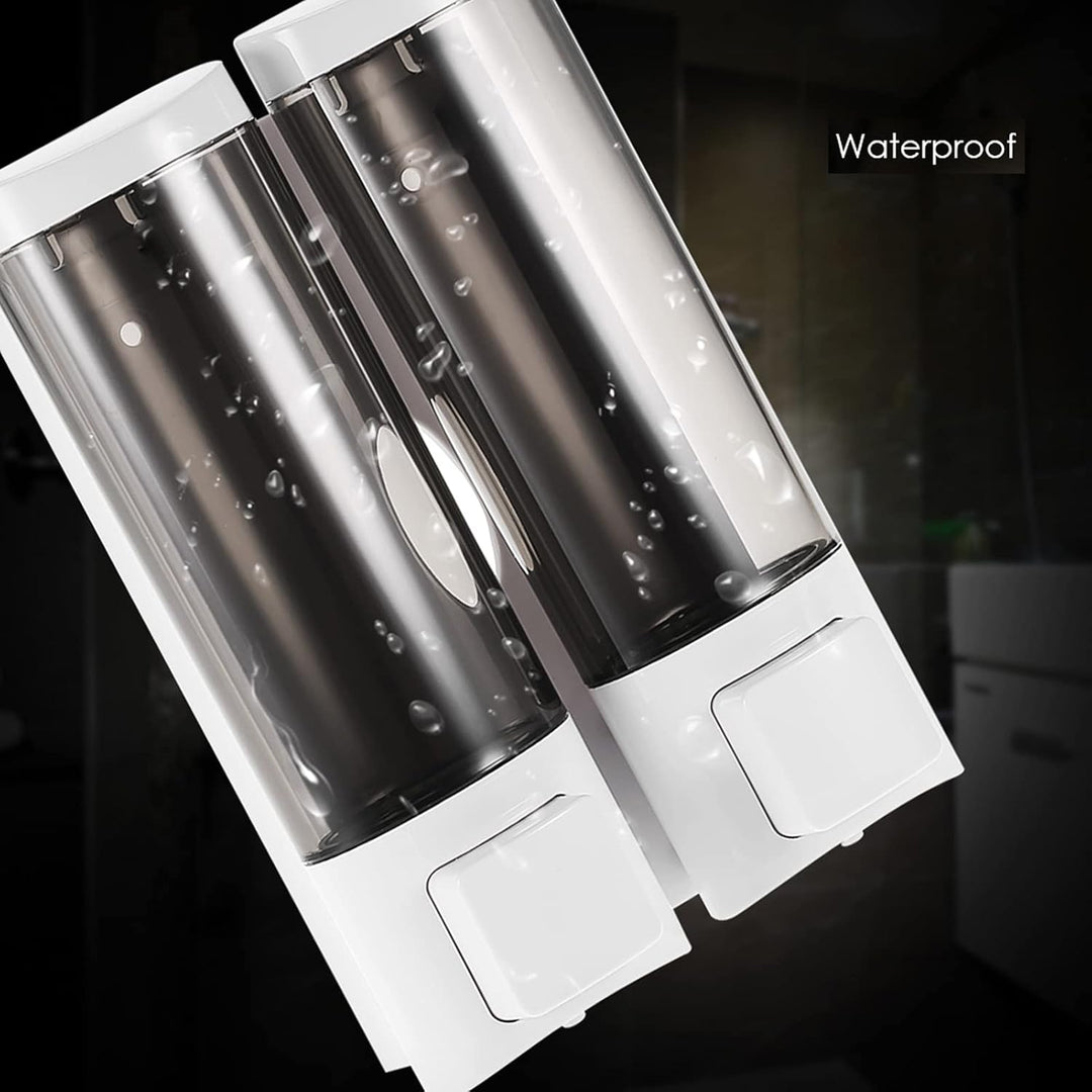 Kavolet 200mlx2 Manueller Seifenspender, Seifenspender Wandbefestigung, Handseifenspender Duschgelsp