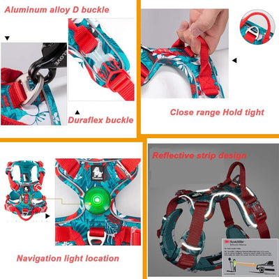 TVMALL Hundegeschirr für Kleine, mittelgrosse und grosse Hunde Reflektierendes, verstellbares Frontc