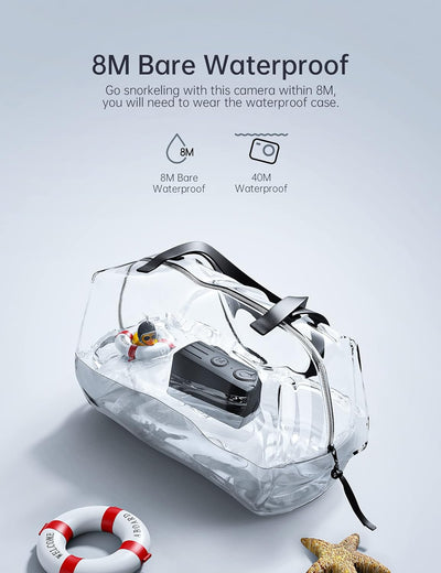 WOLFANG GA400 Action Cam 4K 60FPS Unterwasserkamera WiFi 8M Wasserdicht ohne Gehäuse 3.0 EIS Bildsta