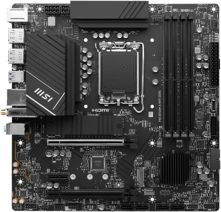MSI PRO B760M-A WiFi DDR4 ProSeries Motherboard (unterstützt Intel Prozessoren der 12. / 13. Generat