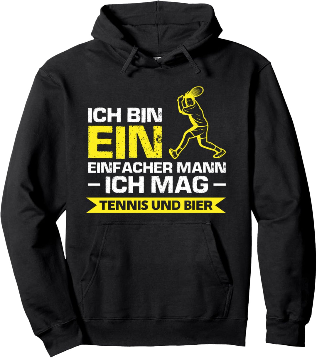 Tennis Bier Tennisspieler Pullover Hoodie