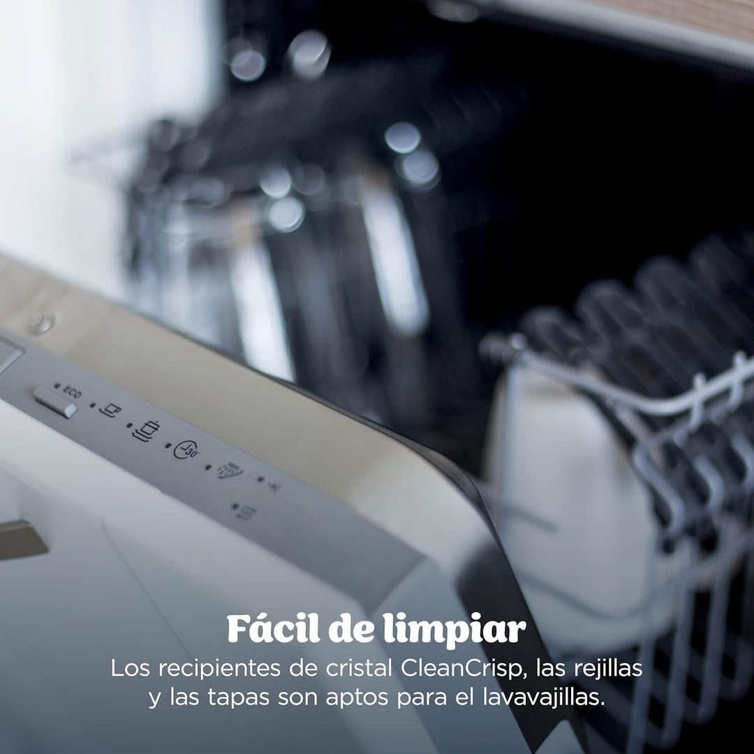Ninja CRISPi PRO XL Glas-Heissluftfritteuse (Air-Fryer), 5 voreingestellte Zubereitungsfunktionen, C