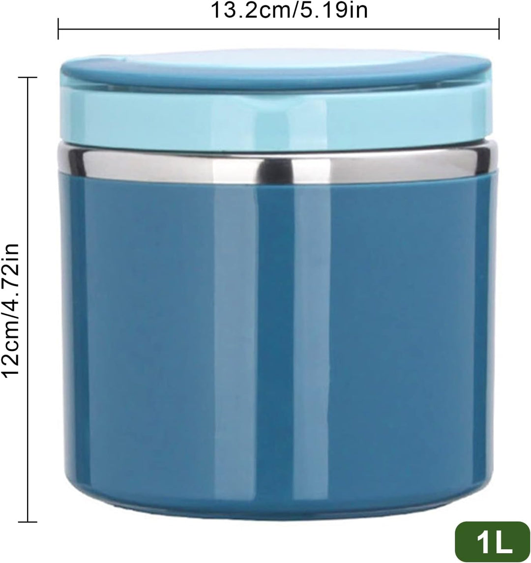 Thermobehälter mit Griff , 1000ml Edelstahl Warmhaltebehälter für Kinder , Thermo Lunchbox Speisebeh