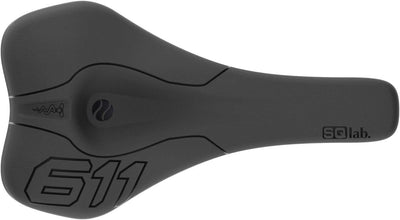 SQlab 611 Ergowave CrMo, MTB Tech & Trail Fahrradsattel Schwarz 15 cm Einfarbig, Schwarz 15 cm Einfa