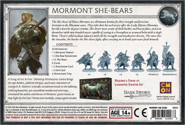 CMON A Song of Ice and Fire Table Top Miniatures Game - Mormont She-Bears, Miniature War Game, Ages