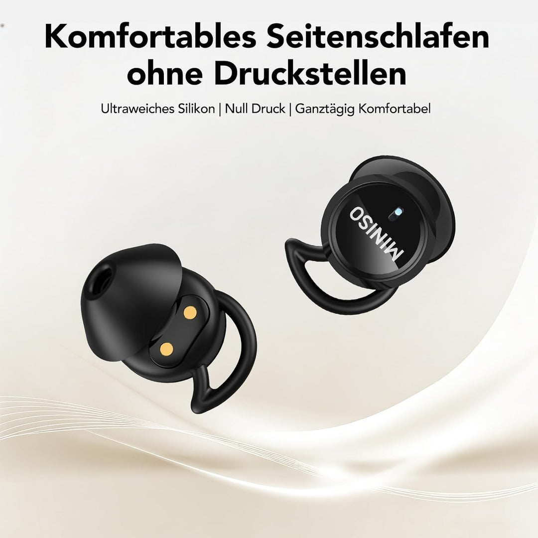 MINISO MS217 Schlafkopfhörer Seitenschläfer, Übersetzungskopfhörer in Echtzeit mit App,Kopfhörer zum