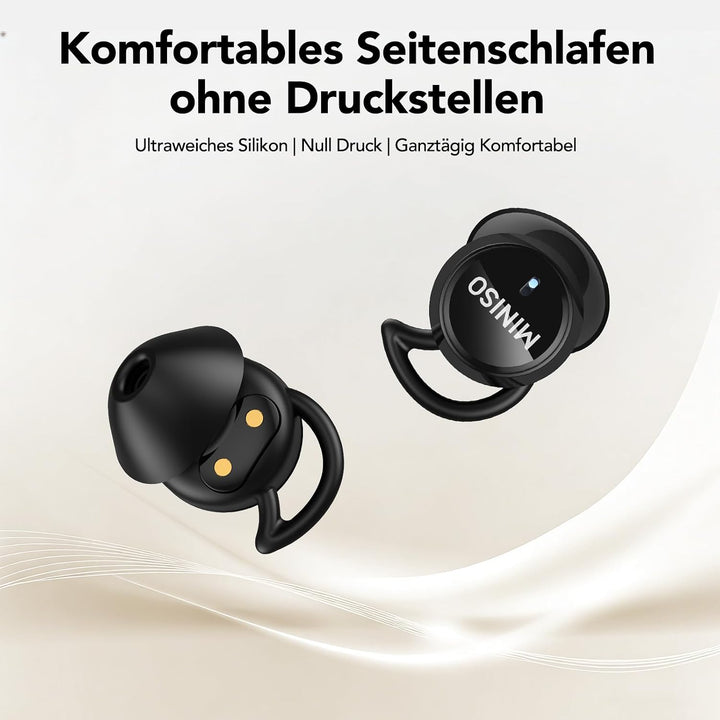 MINISO MS217 Schlafkopfhörer Seitenschläfer, Übersetzungskopfhörer mit App