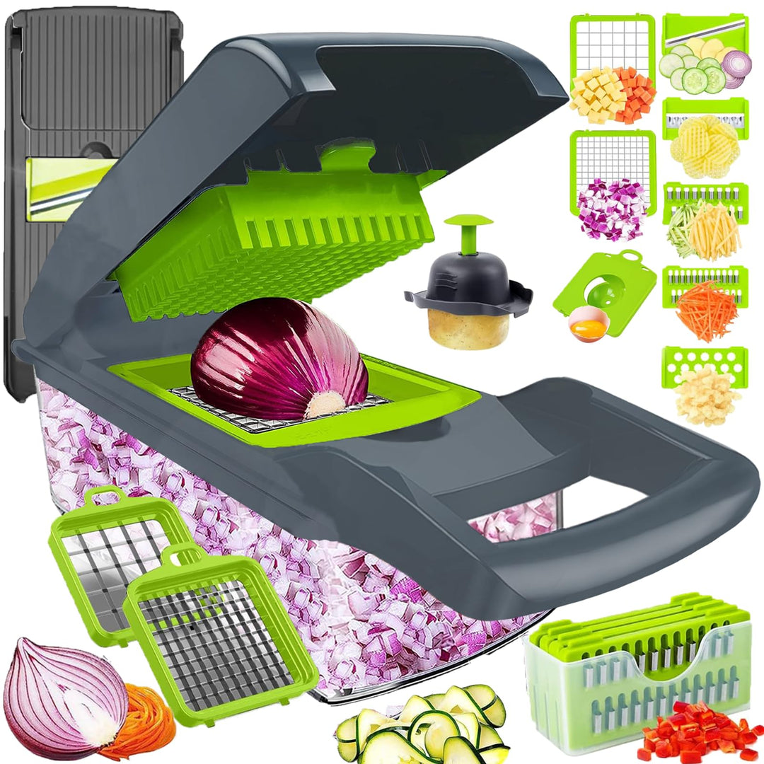 Gemüseschneider Gemüsehobel Reibe Zwiebelschneider Mandoline Dicer Chopper Küchenreibe Gemüsereibe,