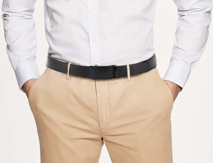 CHAOREN Automatik Gürtel Herren, Ledergürtel Herren, 35 mm Breit, Kürzbar | Präzise Anpassung für pe