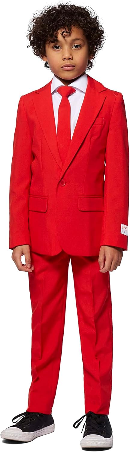 OppoSuits Einfarbiger Anzug für Teenager-Jungen in Glorious Green - Abschlussball- und Hochzeitsfeie