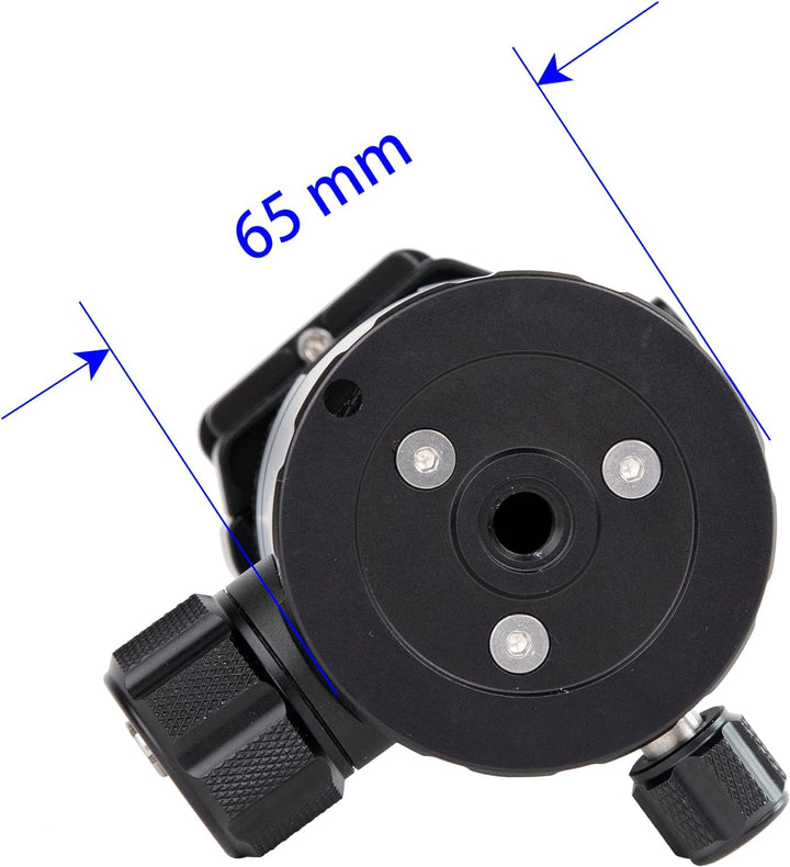 TINKTEEK Jumbo Panorama Kugelkopf Stativkopf 560g 10cm professioneller 360 Grad kompatibel mit Arca