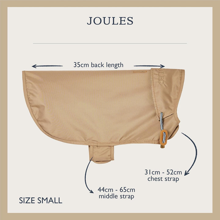 Rosewood x Joules Burra Brown Regenmantel für Hunde, klein, waschbar, leicht, wasserabweisend, Hunde