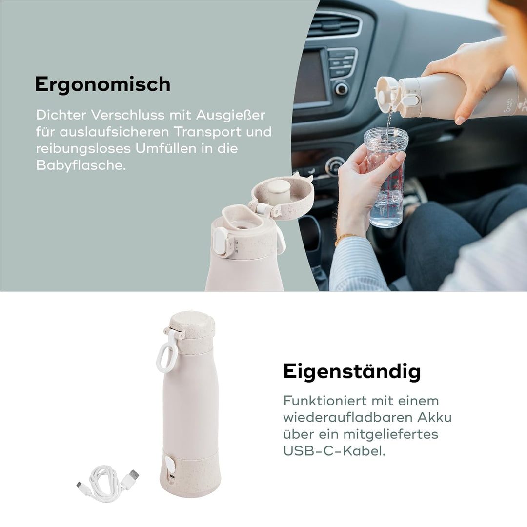 Babymoov Mobiler und kabelloser Flaschenwärmer Moov & Feed - Kapazität 340ml - Wasser oder Muttermil