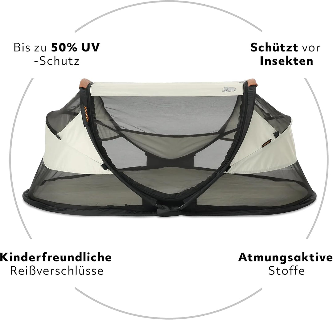 Deryan Baby & Kinder Reisebett mit Matratze - ab Geburt bis 2,5 Jahre, Pop Up Kleinkindbett Babyzelt