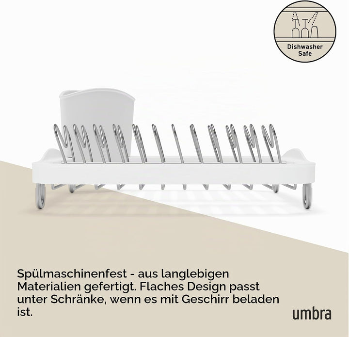 Umbra Sinkin Geschirrtrockner – Abtropfgestell mit abnehmbarem Besteckhalter – Verwendung in der Spü