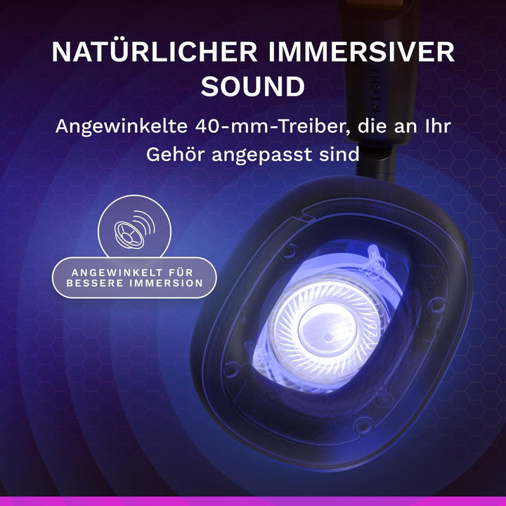 GLORIOUS GHS Eternal RGB – Stereo-RGB-Gaming-Headset für PC, PS5, PS4, Switch – speziell abgestimmte
