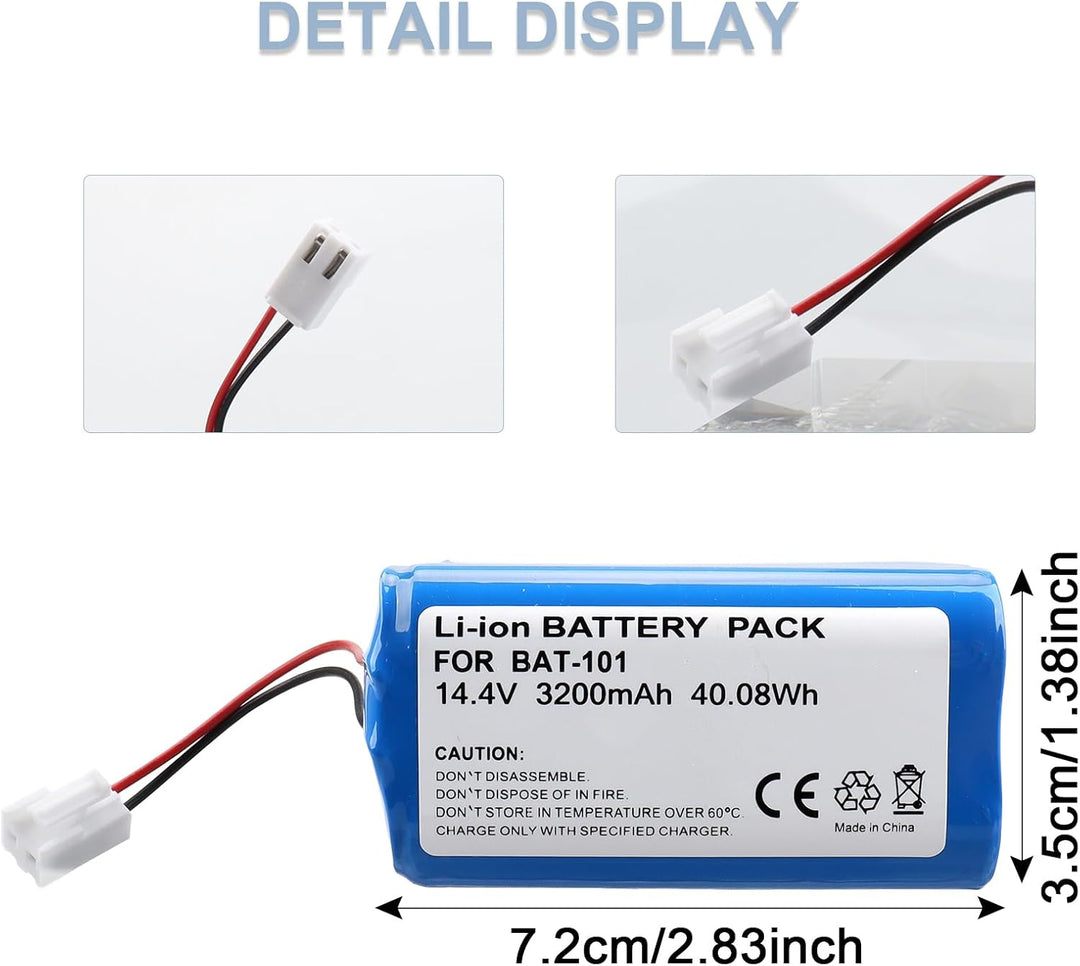 14,4 V 2600 mAh/37,44 Wh Ersatzakku für Smart Plus, Lithium-Ionen-Staubsaugerakku, kompatibel mit Cl