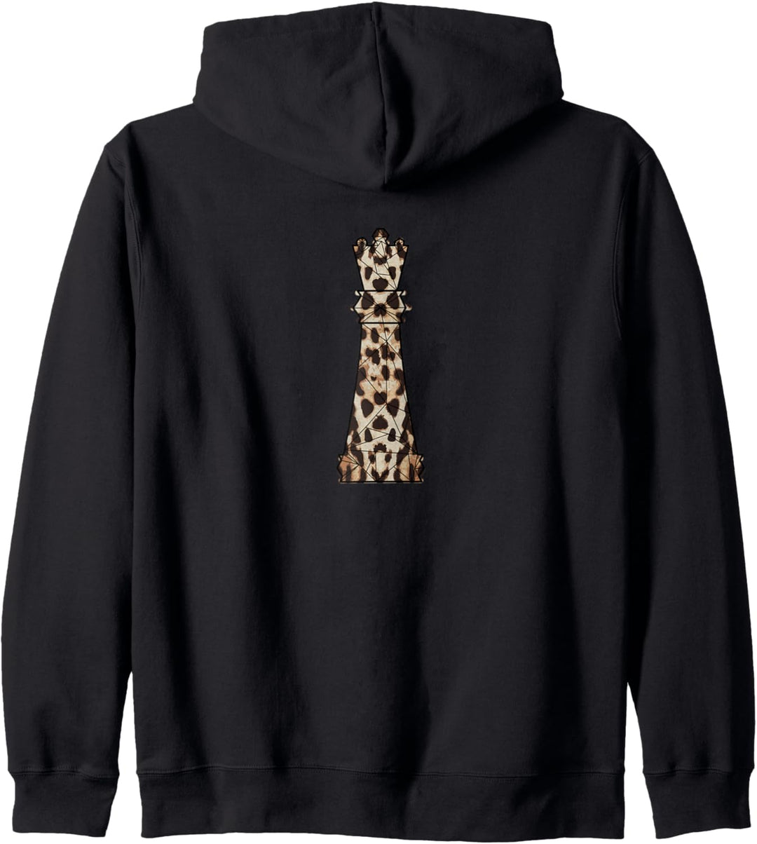 Leopardenmuster Queen Chess Piece Player Chessboxing Kapuzenjacke