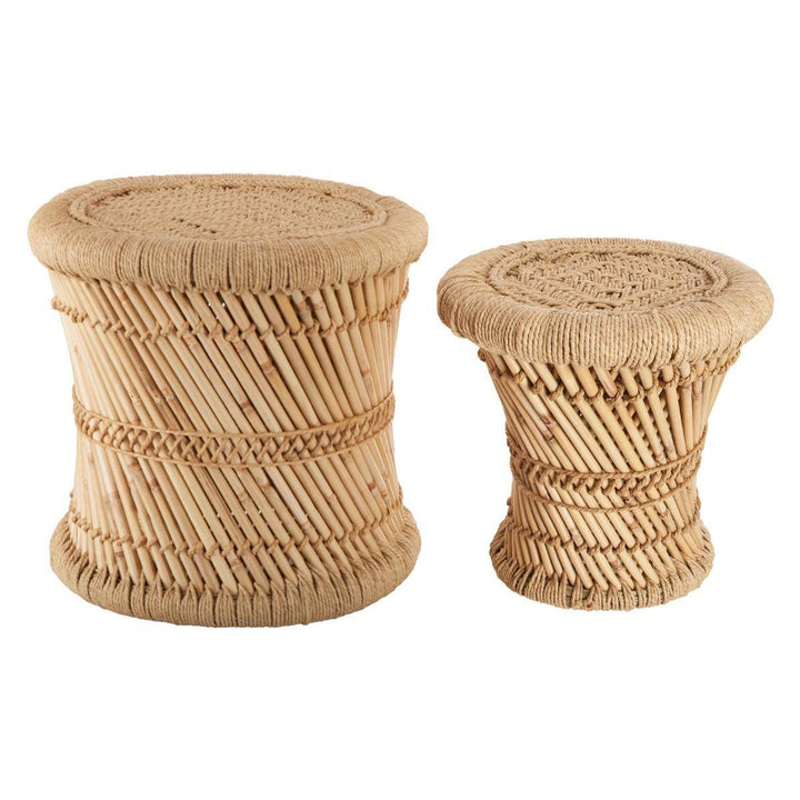 Set aus 2 Beistelltischen Seil