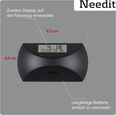 Needit elektronische Parkscheibe Park Mini I automatische Parkscheibe elektrisch mit Zulassung vom K