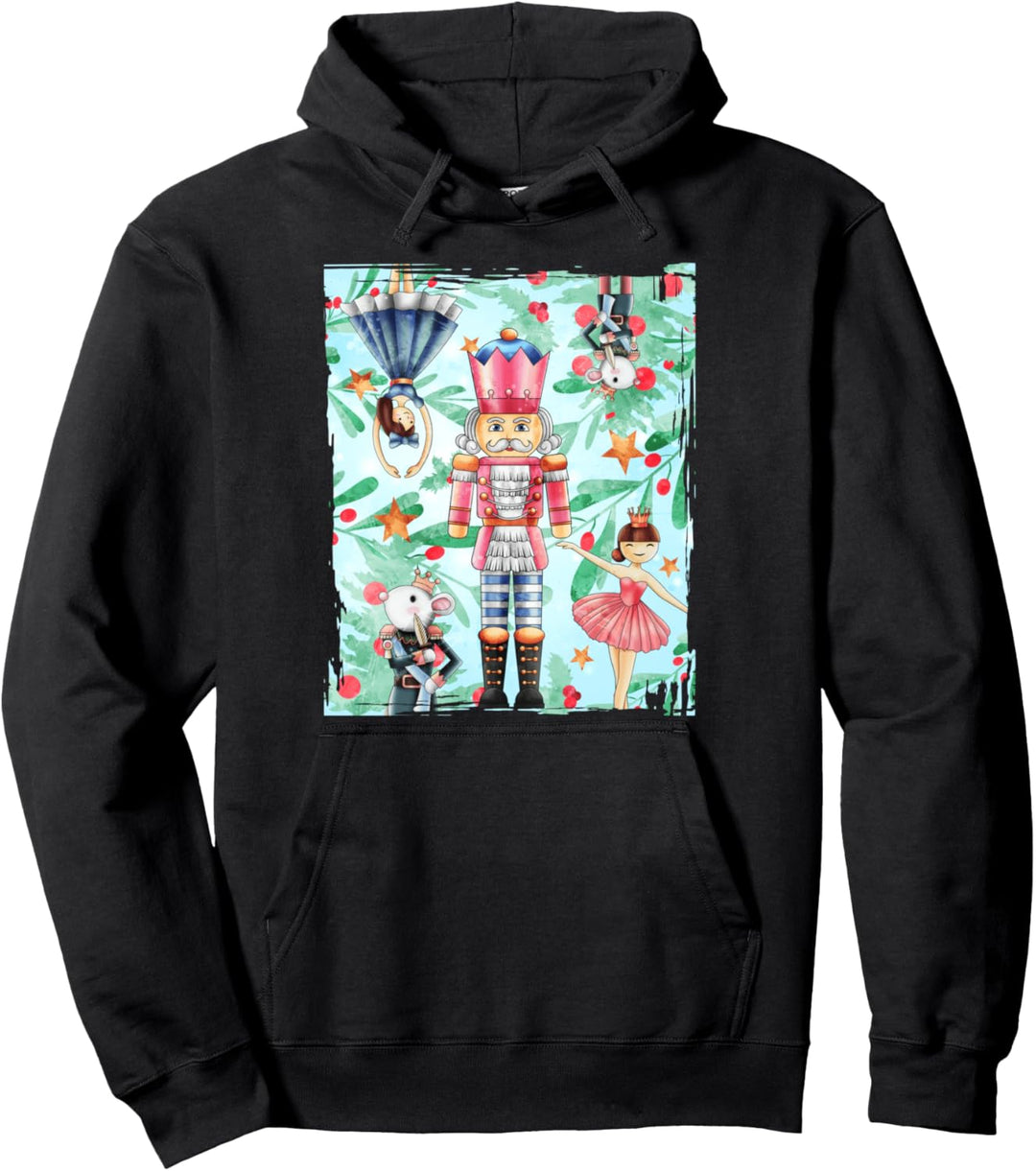 Nutcracker Figure Christmas Decor Ballerina Girl Ballet Gift Pullover Hoodie