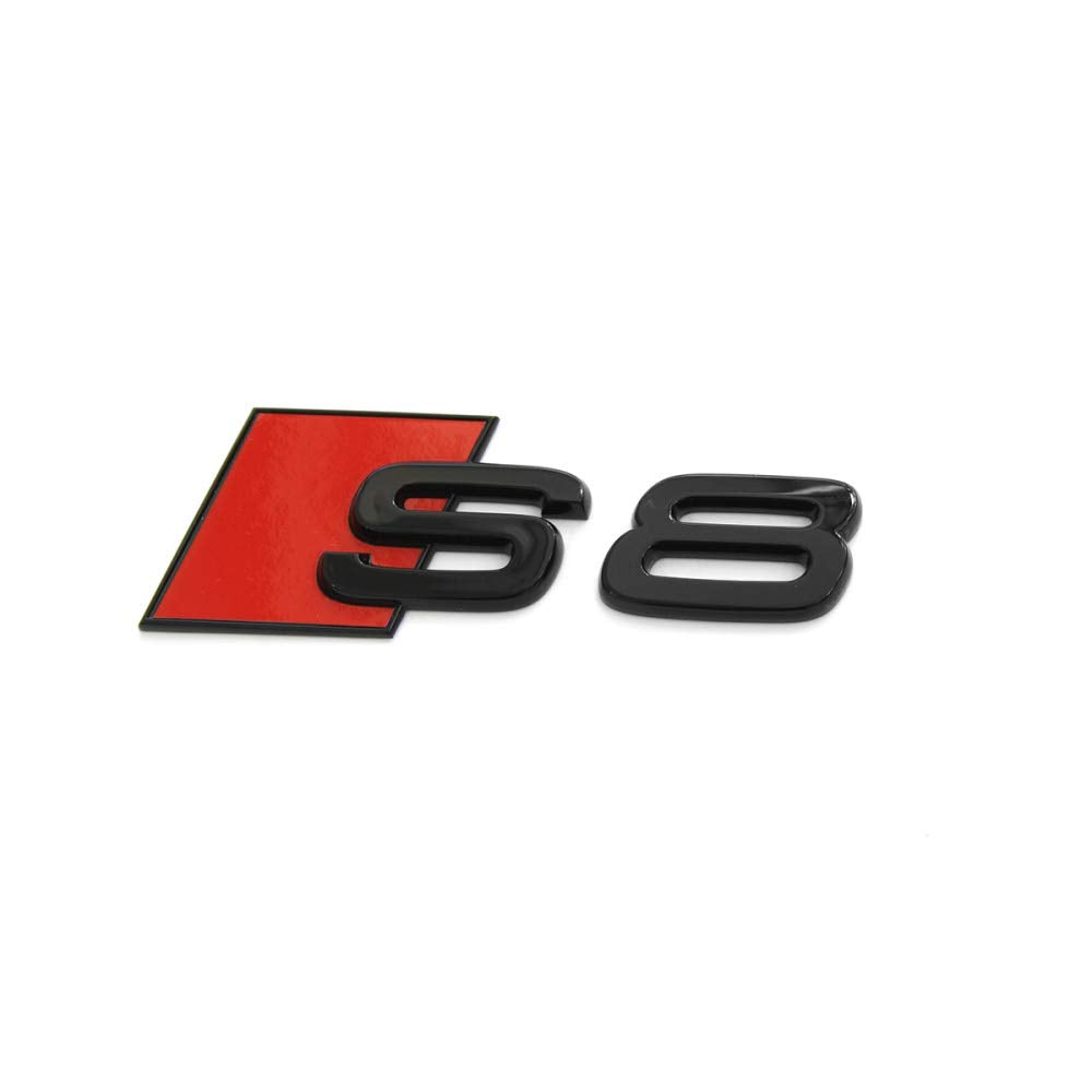 Audi 4N0071804 Schriftzug S8 schwarz/rot Tuning Exclusive Black Edition Emblem