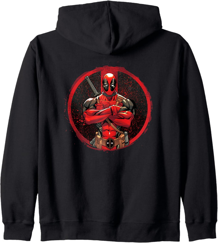 Marvel Deadpool Distressed Circle Kapuzenjacke