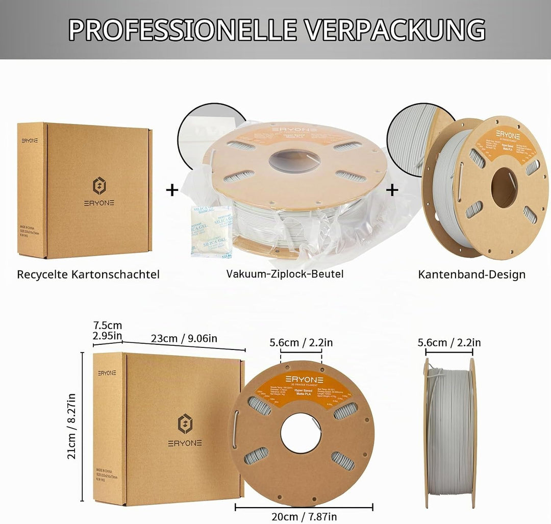 ERYONE High Speed Matte Filament PLA 1.75mm +/- 0.03mm, 3D Printing PLA Pro Filament Fit Most FDM Pr