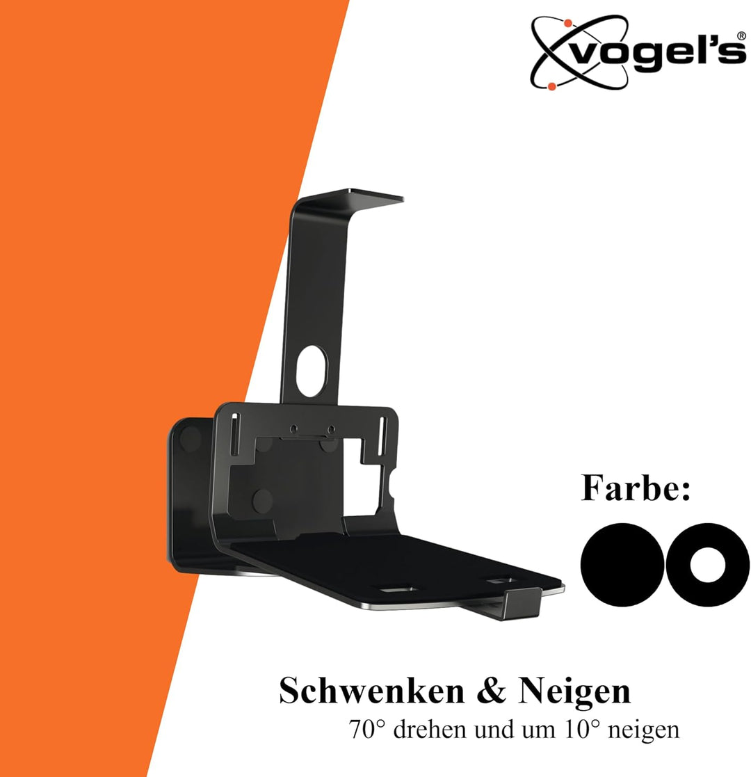 Vogel's SOUND 3205 Universelle Lautsprecher Wandhalterung, Max. 6,5kg, Bis zu 10° neigbar, Schwenkba