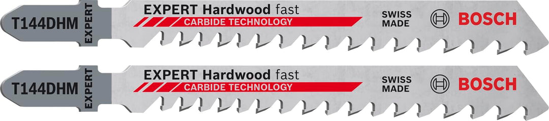 Bosch 2x Expert ‘Hardwood Fast’ T 144 DHM Stichsägeblatt (für Hartholz, WPC Holz-Kunststoff-Verbunds