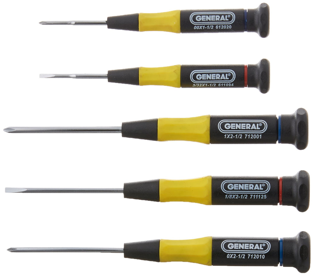 General Tools 700 Five-Piece Precision Screwdriver Set