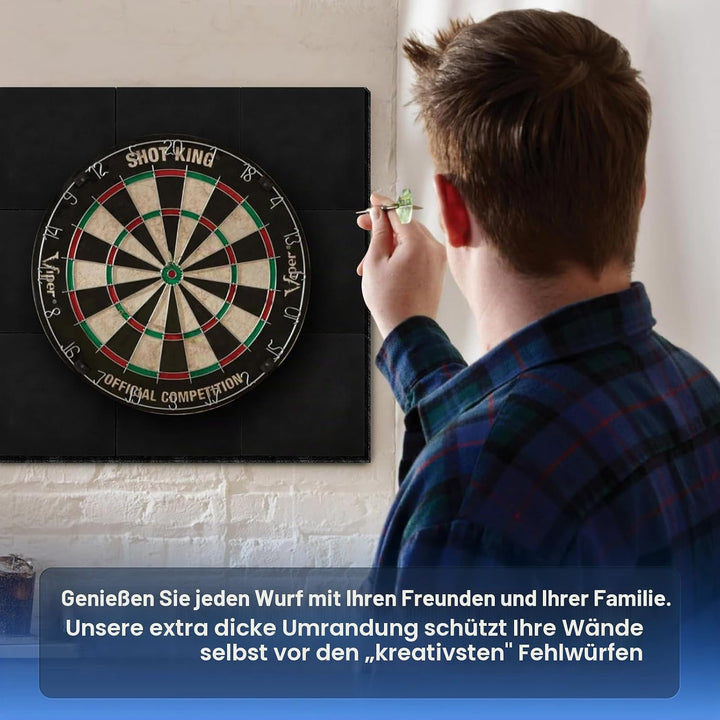 Dartboard Wandschutz 9 Stück 30x30cm Filz Faserplatte Wandschutz Dartscheibe Selbstklebend Gespleiss