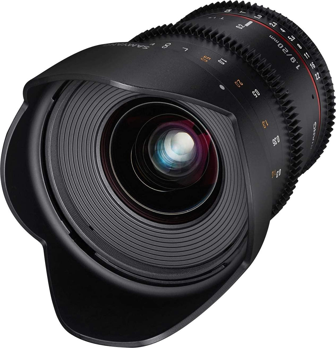 SAMYANG 13020T1.9CM 20mm T1.9 VDSLR ED AS UMC Objektiv für Anschluss Canon M schwarz, Canon M