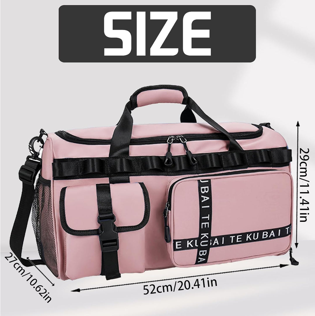 Reisetasche Damen Herren, 65L Wasserabweisende Sporttasche, Large Capacity Reise Tasche Gym Bag, mit