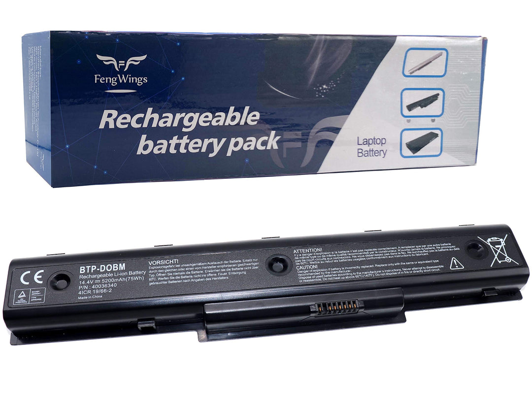 FengWings® 14,4V 5200mAh BTP-DOBM Akku BTP-DNBM BTP-D0BM Laptop Akku für Medion akku E7218 MD97872 M