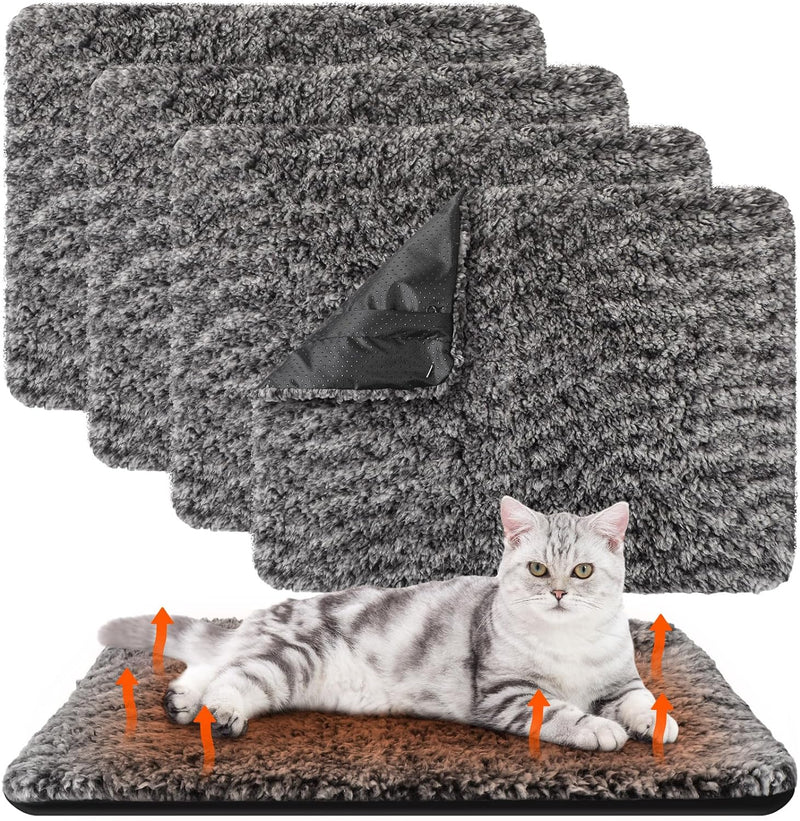 Photect 4 Packung Selbstheizende Katzendecke Selbstheizende Decke für Haustiere 40 x 50 cm Warme Sel