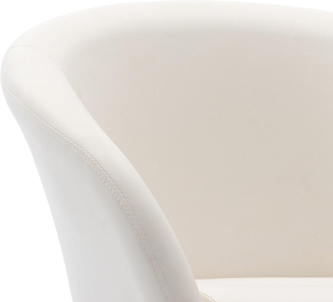Duhome Schminkstuhl Höhenverstellbar, Lounge Sessel aus Kunstleder Drehbar Cocktailsessel Drehstuhl
