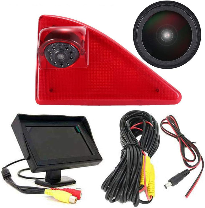 4.3 Zoll LCD Monitor+3rd Bremsleuchte Kamera Bremslicht Rückfahrkamera 720P Einparkhilfe Wasserdicht