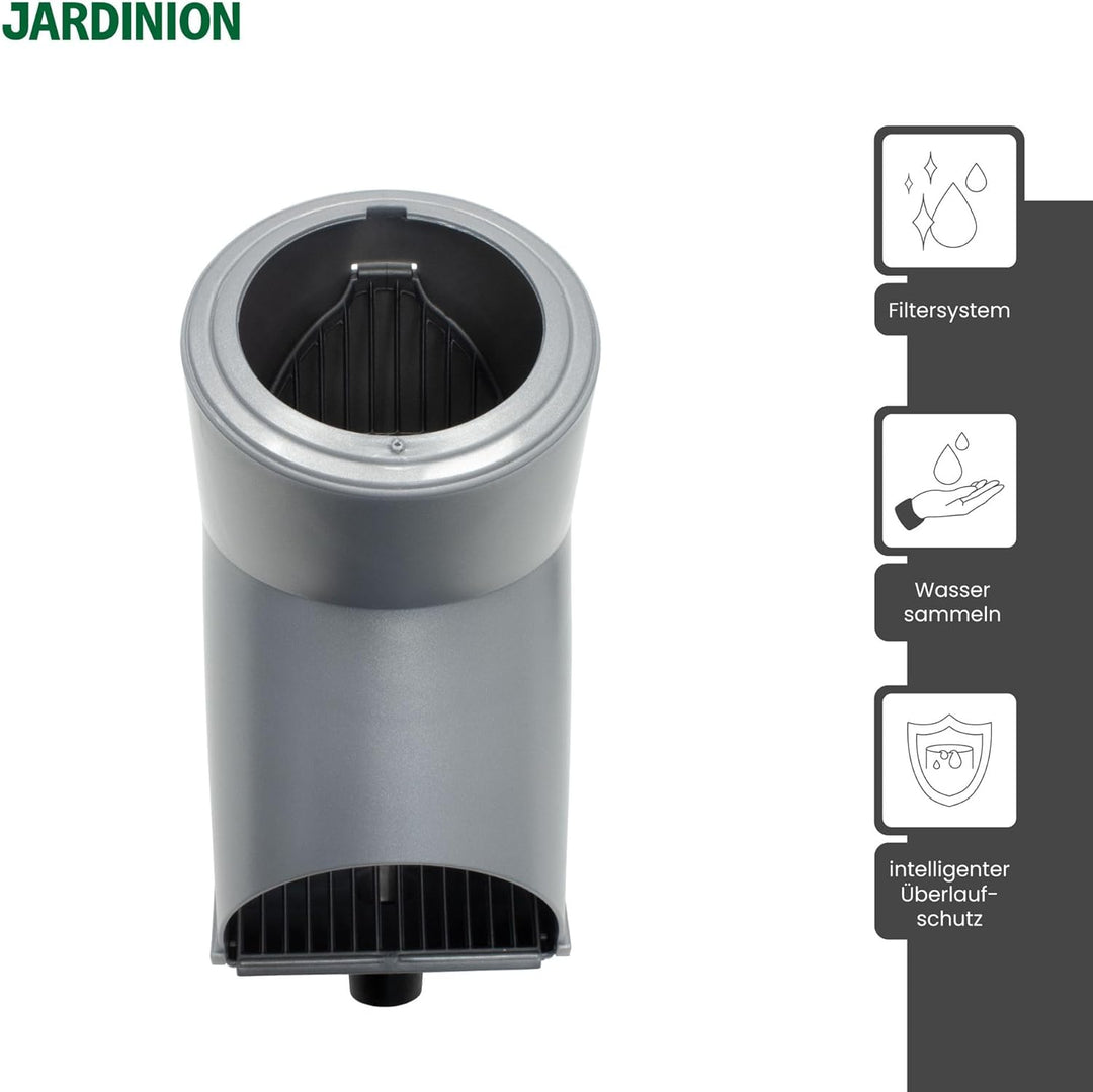 Jardinion Regenwasserfilter, Fallrohr Laubabscheider Silber 30,5 x 12 x 17,5 cm Regenwassersammler f