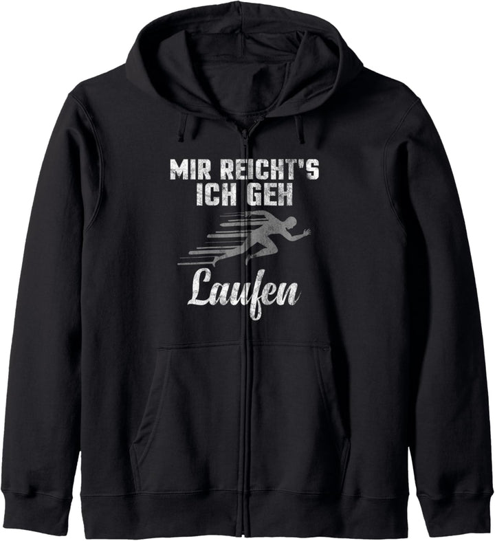 Läufer Design Mir reichts laufen und einem Jogger Kapuzenjacke