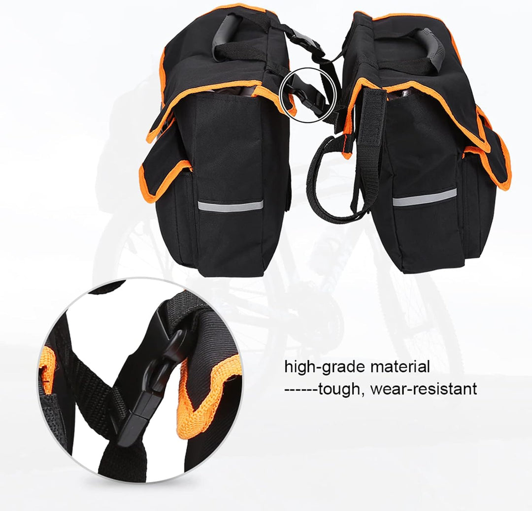 Fahrrad-Satteltasche Wasserdicht, Fahrradtasche 30L, Gepäckträgertasche 30x | robustes Oxford-Materi